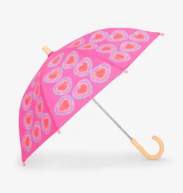 Hatley Kids umbrella glowing hearts fuchsia purple