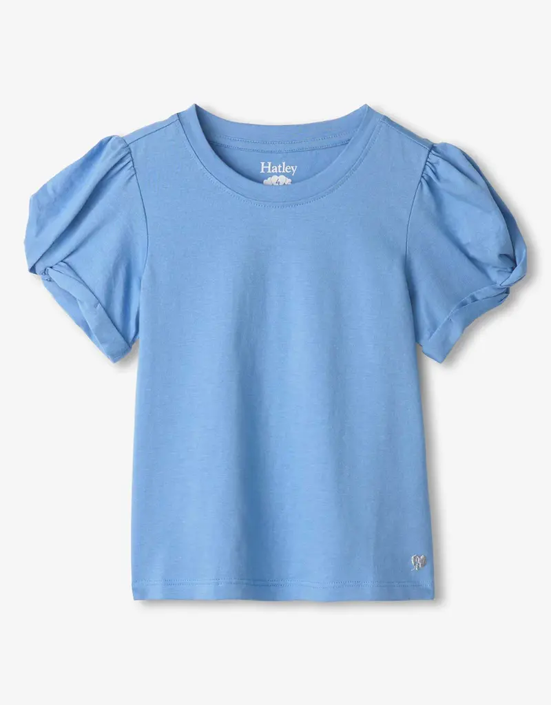 Hatley Kids cornflower blue twisted sleeve tee