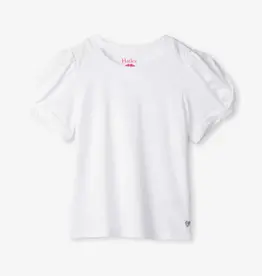 Hatley Kids white twisted sleeve tee