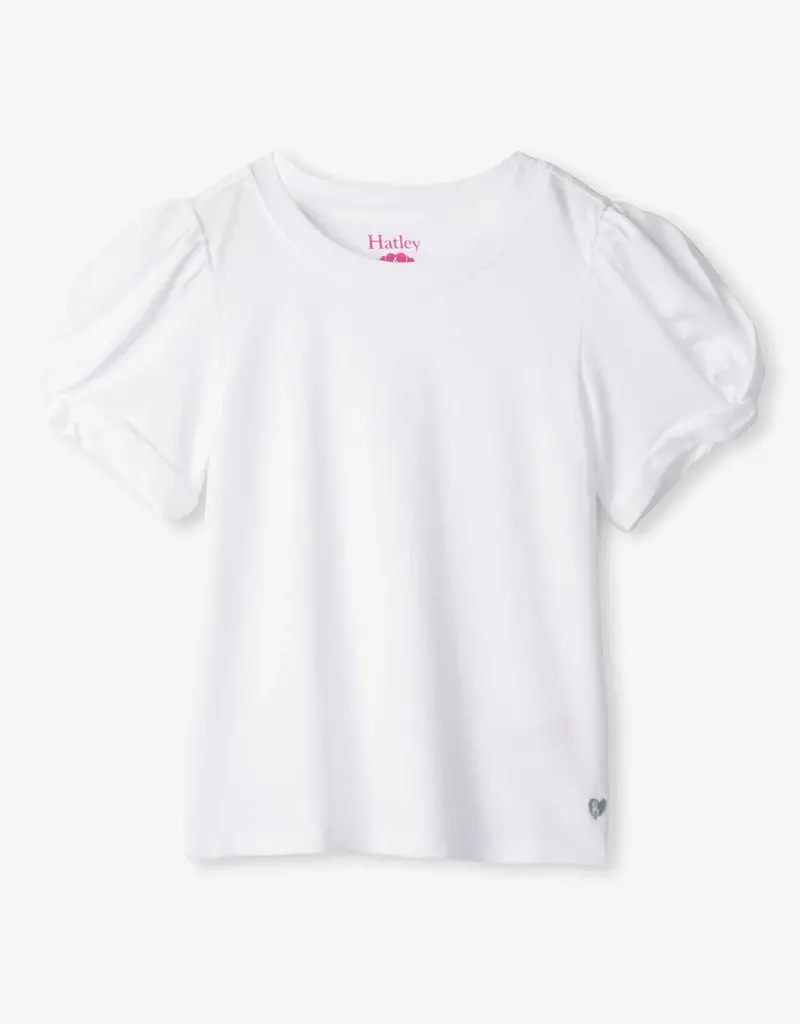 Hatley Kids white twisted sleeve tee