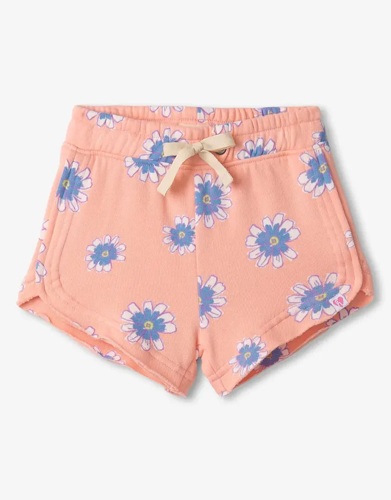 Hatley Kids doodle daisy pull on shorts apricot