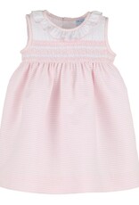 Luli & Me Pink Stripe Combo Smock Dress