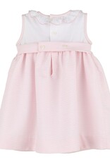 Luli & Me Pink Stripe Combo Smock Dress