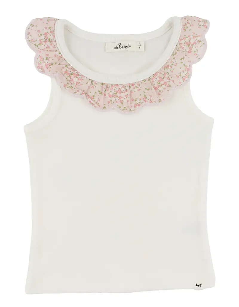 oh baby! Forget Me Nots Bella Collar Tank Pale Pink