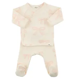oh baby! Big Bows Pink Kimono Set Milk