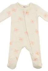 oh baby! Mini Butterflies Pink Footie Milk