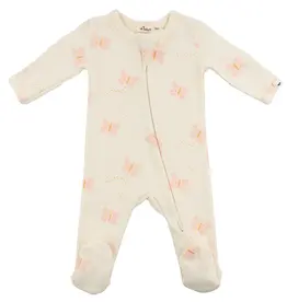 oh baby! Mini Butterflies Pink Footie Milk