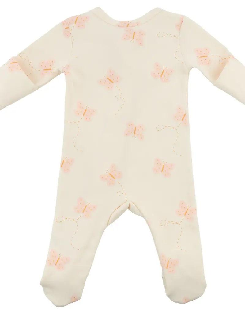 oh baby! Mini Butterflies Pink Footie Milk