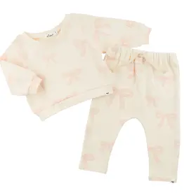 oh baby! Big Bows Pink Brooklyn Boxy Jogger Set