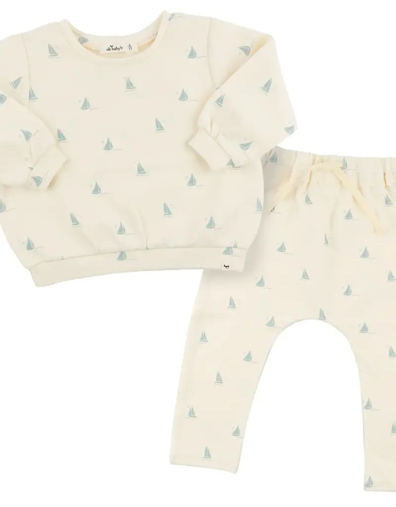 oh baby! Mini Sailboats Brooklyn Boxy Jogger Set
