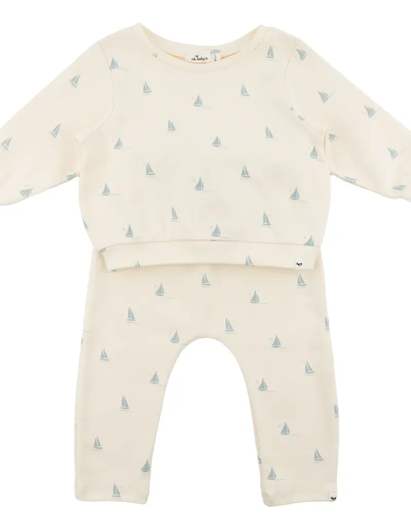 oh baby! Mini Sailboats Brooklyn Boxy Jogger Set