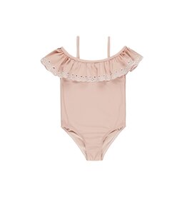 Rylee + Cru Inc. OFF THE SHOULDER ONE-PIECE PINK