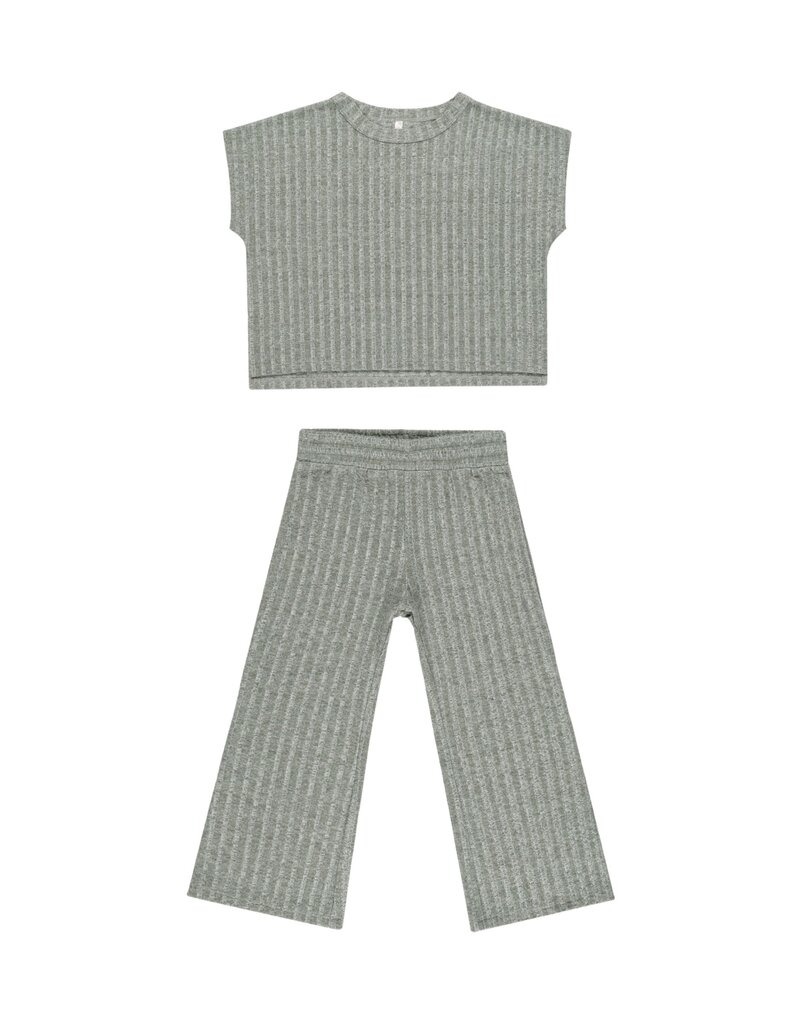 Rylee + Cru Inc. COZY RIB KNIT SET EUCALYPTUS