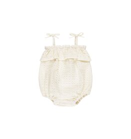 Rylee + Cru Inc. RUFFLE ROMPER IVORY