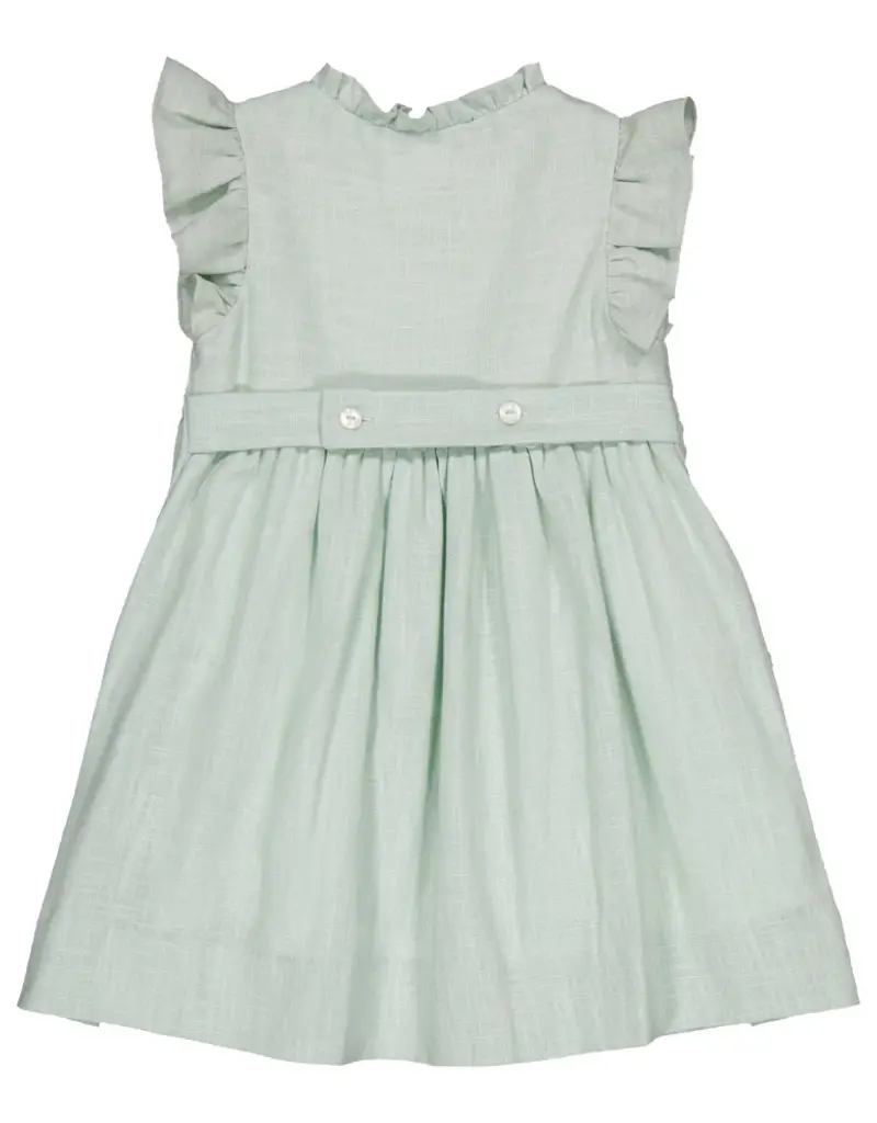 Kidiwi France Lolyne Smocked Dress Mint Linen