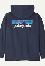 Patagonia K's Hoody Sweatshirt P-6 Logo: New Navy PONN