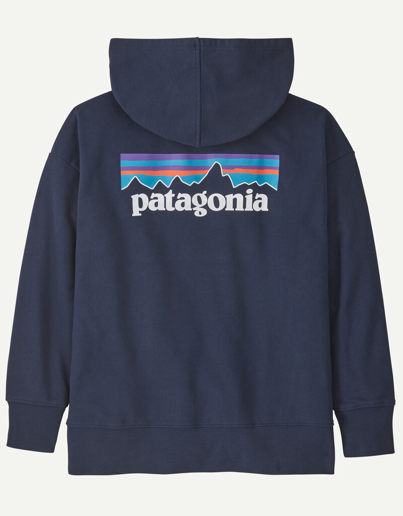 Patagonia K's Hoody Sweatshirt P-6 Logo: New Navy PONN