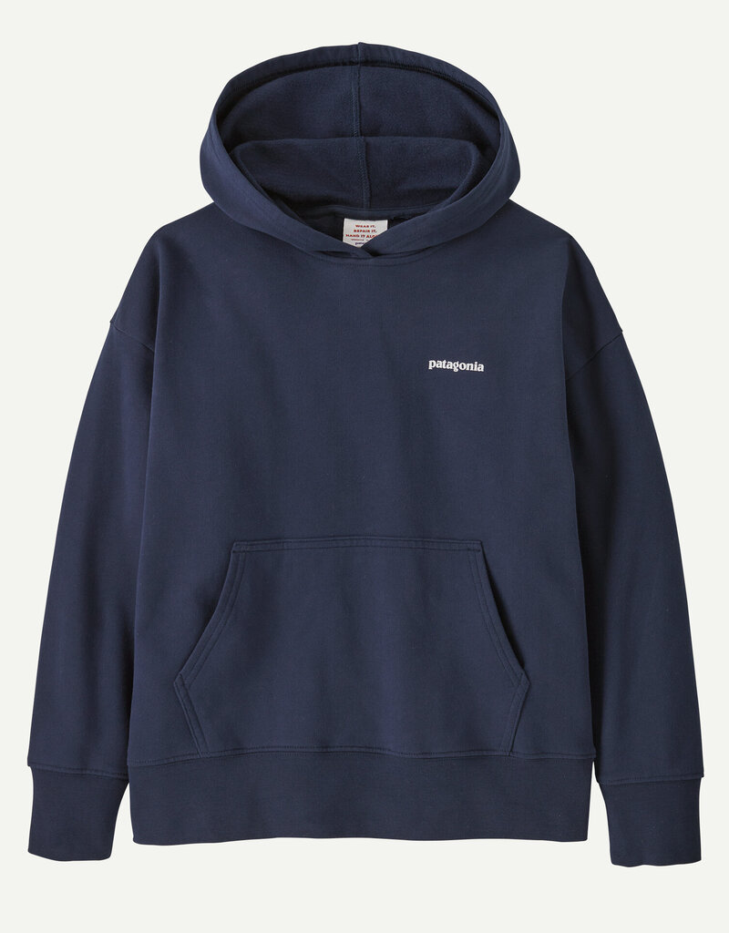 Patagonia K's Hoody Sweatshirt P-6 Logo: New Navy PONN