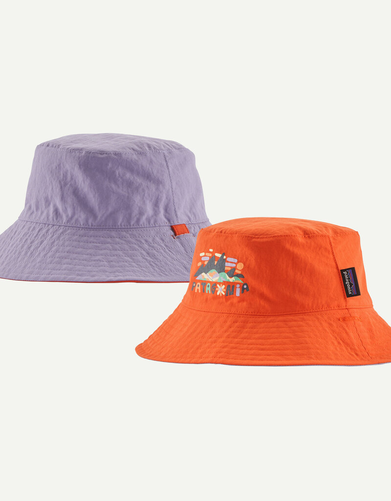 Patagonia Baby Sun Bucket Hat Fitz Roy Superbloom: Pollinator Orange FSPO
