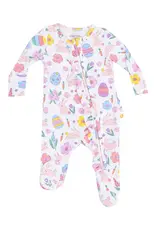 Angel Dear Easter Bunnies 2 Way Ruffle Zipper Footie Pink