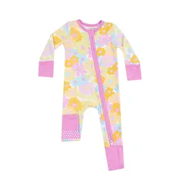 Angel Dear Sunny Dahlias 2 Way Zipper Romper