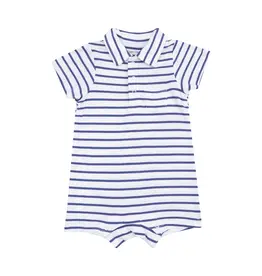 Angel Dear Stripe Vintage Blue Polo Shortie