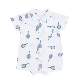 Angel Dear Tennis Button Down Polo Shortie