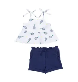 Angel Dear Tennis Peplum Tank w/Smocking Muslin Paperback Short
