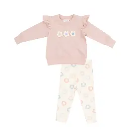 Angel Dear Daisy Pop French Terry Ruffle Sweatshirt Leggings