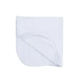 Angel Dear Stripe Classic Blue 2 Ply Blanket W/ Binding
