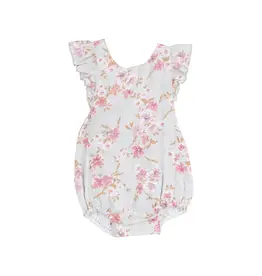 Angel Dear Pink Phlox Floral Sunsuit