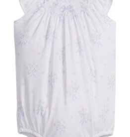 Little English Smocked Bishop Bubble Blue Bow Bouquet