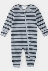 Petit Lem SLEEPER KNIT LT BLUE STRIPE