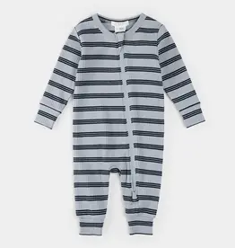 Petit Lem SLEEPER KNIT LT BLUE STRIPE