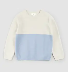 miles the label L/S SWEATER KNIT BEIGE BLUE