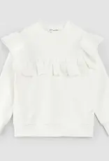 miles the label LACE  L/S KNIT TOP OFFWHITE