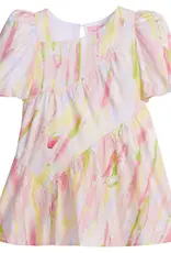 Bisby Asymetrical Dress Watercolor Color Block
