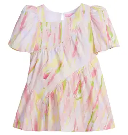 Bisby Asymetrical Dress Watercolor Color Block