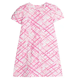 Bisby Everyday Dress Pink Zig Zag