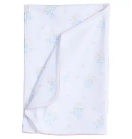 Little English Printed Blanket Blue Bow Bouquet