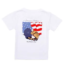Properly Tied Performance Tee SS Americas Pasttime White