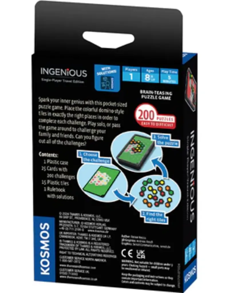 Thames & Kosmos Ingenious: Single-Player Travel Edition