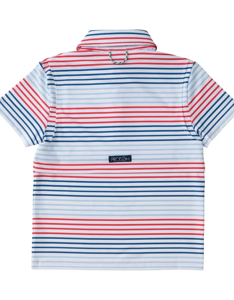 Prodoh Boys Pro Performance Polo Americana Stripe