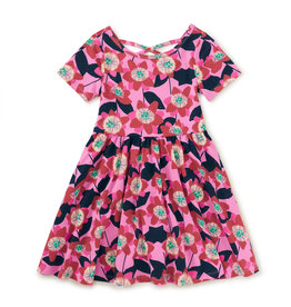 Tea Collection S/S Ballet Dress Block Print Passion Flower