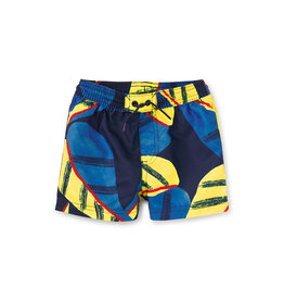 Tea Collection SALE Mid-Length Swim Trunks Oversized Tropical Leaf