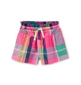 Tea Collection Flutter Woven Shorts Carnival Rainbow Plaid
