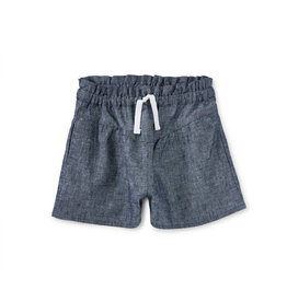 Tea Collection Chambray Flutter Shorts Indigo