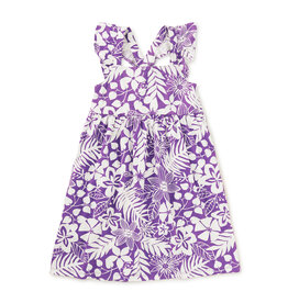 Tea Collection Ruffle Strap Dress Tropical Foliage