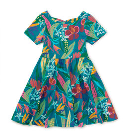 Tea Collection S/S Ballet Dress Tropical Floral Burst