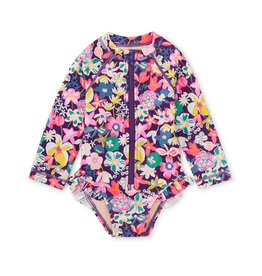 Tea Collection Rash Guard Baby Swimsuit Caribbean Wildflowers